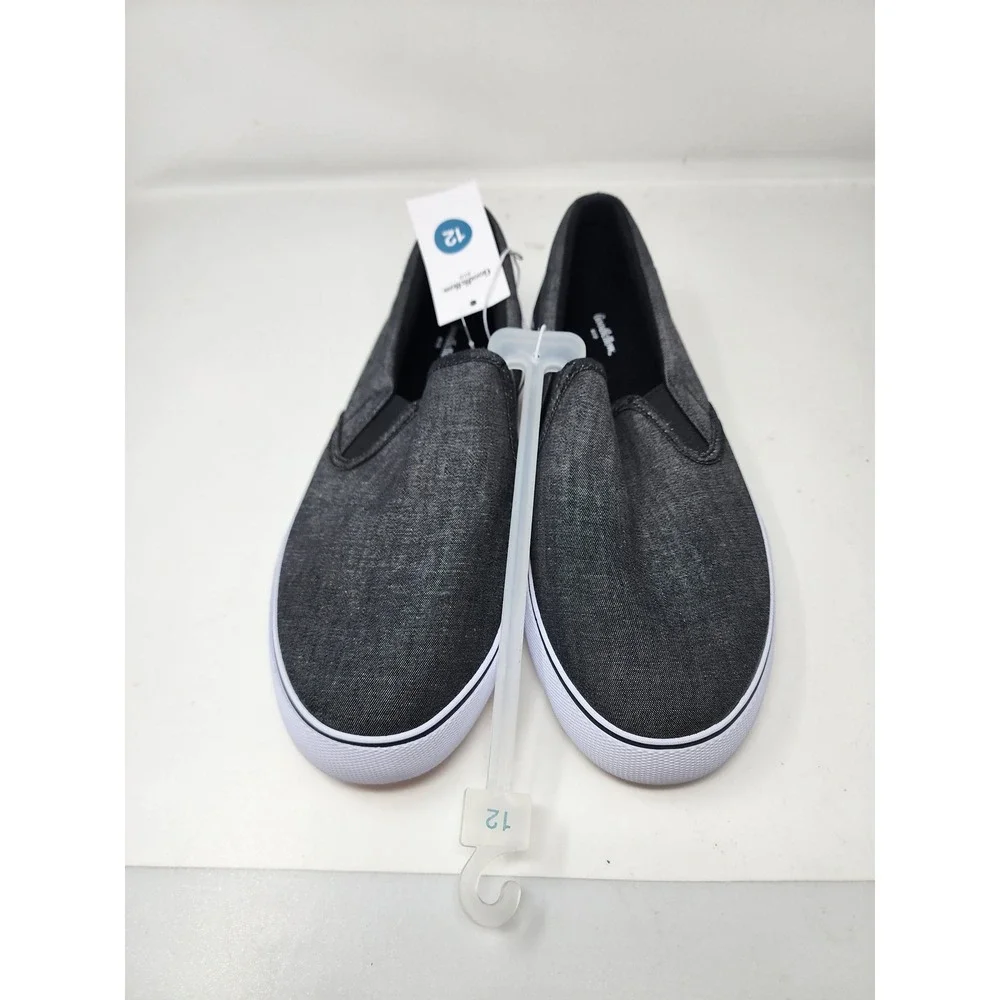 Goodfellow & Co Mens Low Top Slip On Sneakers Gray Canvas Casual Size 12